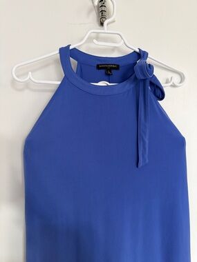 Banana Republic Purple Halter Tie-Neck Women's Top